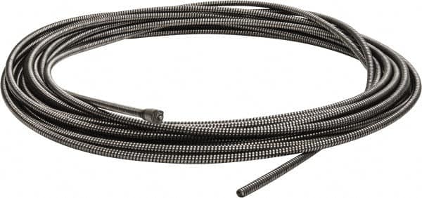 Ridgid - 3/8" x 75' Drain Cleaning Machine Cable - Solid Core, 1-1/2" to 3" Pipe, Use with K380 - Americas Industrial Supply