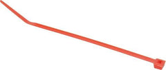 Made in USA - 4-1/8" Long Red Nylon Standard Cable Tie - 18 Lb Tensile Strength, 1.07mm Thick, 22.23mm Max Bundle Diam - Americas Industrial Supply