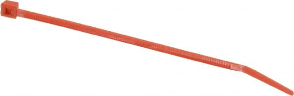 Made in USA - 4-1/8" Long Orange Nylon Standard Cable Tie - 18 Lb Tensile Strength, 1.07mm Thick, 9" Max Bundle Diam - Americas Industrial Supply