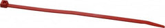 Made in USA - 5.84" Long Red Nylon Standard Cable Tie - 40 Lb Tensile Strength, 1.24mm Thick, 36.42mm Max Bundle Diam - Americas Industrial Supply