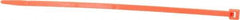 Made in USA - 5.84" Long Orange Nylon Standard Cable Tie - 40 Lb Tensile Strength, 1.24mm Thick, 1-1/2" Max Bundle Diam - Americas Industrial Supply