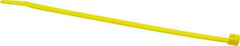 Made in USA - 5.84" Long Yellow Nylon Standard Cable Tie - 40 Lb Tensile Strength, 1.24mm Thick, 1-1/2" Max Bundle Diam - Americas Industrial Supply
