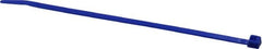 Made in USA - 5.84" Long Blue Nylon Standard Cable Tie - 40 Lb Tensile Strength, 1.24mm Thick, 36.42mm Max Bundle Diam - Americas Industrial Supply