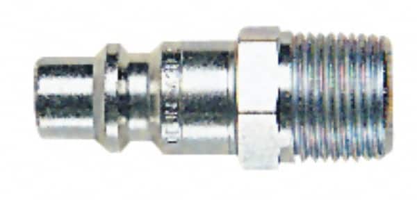CEJN - 3/8 Male NPT ARO Pneumatic Hose High Flow Connector - Steel Zinc-Plated, 1/4" Body Diam - Americas Industrial Supply