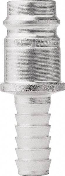 CEJN - Hose Barb European High Flow Pneumatic Hose High Flow Connector - Steel Zinc-Plated, 3/8" Body Diam, 1/4" Hose ID - Americas Industrial Supply