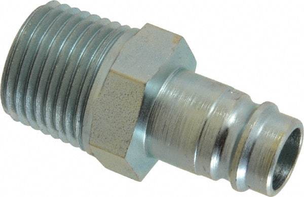 CEJN - 1/2 Male NPT European High Flow Pneumatic Hose High Flow Connector - Steel Zinc-Plated, 3/8" Body Diam - Americas Industrial Supply