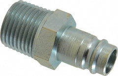 CEJN - 1/2 Male NPT European High Flow Pneumatic Hose High Flow Connector - Steel Zinc-Plated, 3/8" Body Diam - Americas Industrial Supply