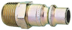 CEJN - 3/8 Male NPT Industrial Pneumatic Hose High Flow Connector - Steel Zinc-Plated, 3/8" Body Diam - Americas Industrial Supply