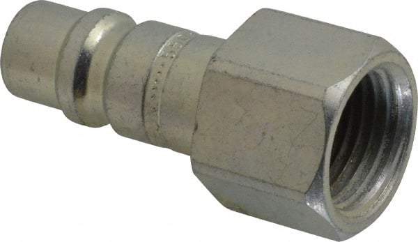CEJN - 1/2 Female NPT Industrial Pneumatic Hose High Flow Connector - Steel Zinc-Plated, 1/2" Body Diam - Americas Industrial Supply