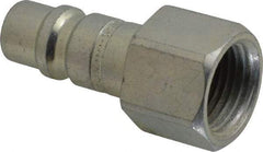 CEJN - 1/2 Female NPT Industrial Pneumatic Hose High Flow Connector - Steel Zinc-Plated, 1/2" Body Diam - Americas Industrial Supply