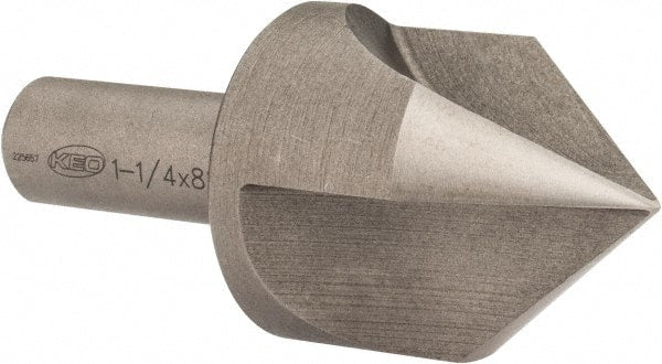 Keo - 1-1/4" Head Diam, 1/2" Shank Diam, 3 Flute 82° High Speed Steel Countersink - Americas Industrial Supply