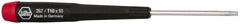 Wiha - T10 Torx Driver - 1-9/16" Blade Length, 5-3/4" OAL, Tapered Handle - Americas Industrial Supply