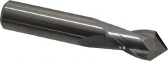 Melin Tool - 5/8" Diam, 1-1/4" LOC, 2 Flute, 90° Point Angle, Solid Carbide Drill Mill - Uncoated, 3-1/2" OAL, 5/8" Shank Diam - Americas Industrial Supply