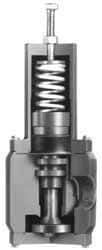 Plast-O-Matic - 1/2" Pipe, NPTF End Connection, PVC Pressure Regulating Valve - EPDM Seal, 150 psi Inlet Pressure, 5 to 75 psi Working Pressure - Americas Industrial Supply