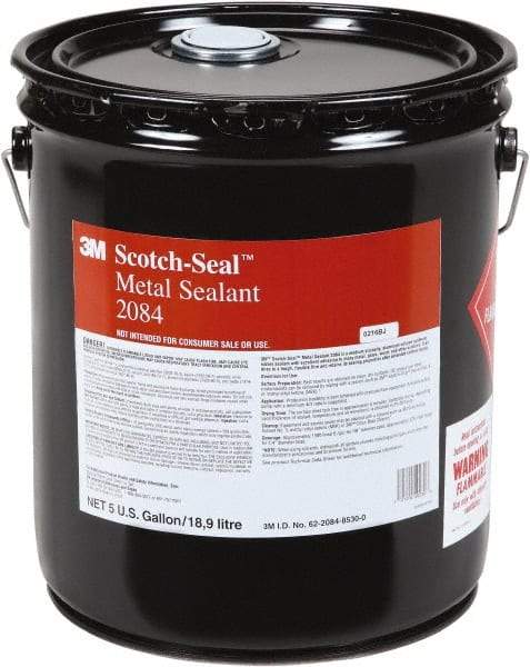 3M - 5 Gal Silver Metal Sealant - Dries to a Tough, Flexible Film, Water, Oil & Fuel Resistant, Retains Sealing Properties, Bonds & Seals Aluminum to Glass, Metals & Woods - Americas Industrial Supply