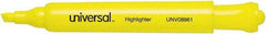 UNIVERSAL - Yellow Highlighter - Chisel Tip, Water Base Ink - Americas Industrial Supply