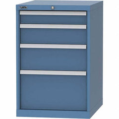 LISTA - 4 Drawer, 99 Compartment Bright Blue Steel Modular Storage Cabinet - Americas Industrial Supply