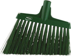 Vikan - 9-1/2" Wide, Green Synthetic Bristles, Angled Broom - Americas Industrial Supply