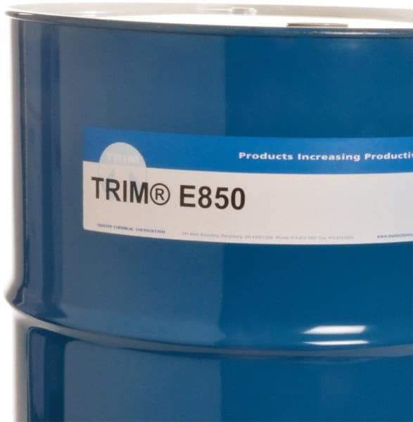 Master Fluid Solutions - Trim E850, 54 Gal Drum Cutting & Grinding Fluid - Water Soluble, For Cutting, Grinding - Americas Industrial Supply