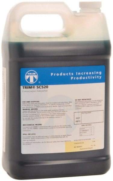 Master Fluid Solutions - Trim SC520, 1 Gal Bottle Cutting & Grinding Fluid - Semisynthetic, For CNC Turning, Drilling, Milling, Sawing - Americas Industrial Supply