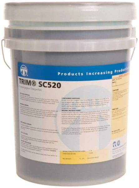 Master Fluid Solutions - Trim SC520, 5 Gal Pail Cutting & Grinding Fluid - Semisynthetic, For CNC Turning, Drilling, Milling, Sawing - Americas Industrial Supply