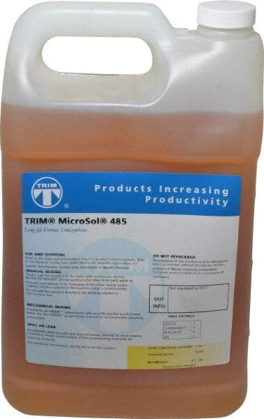 Master Fluid Solutions - Trim MicroSol 485, 1 Gal Bottle Cutting & Grinding Fluid - Semisynthetic, For Machining - Americas Industrial Supply