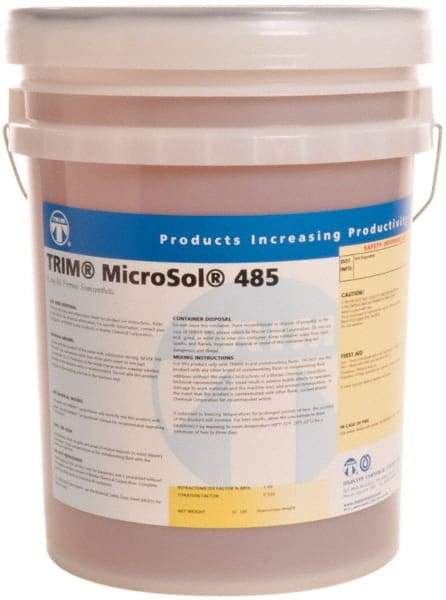 Master Fluid Solutions - Trim MicroSol 485, 5 Gal Pail Cutting & Grinding Fluid - Semisynthetic, For Machining - Americas Industrial Supply