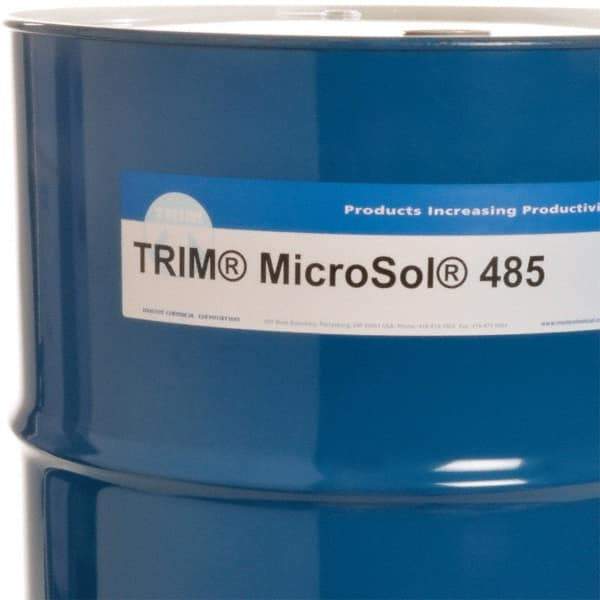 Master Fluid Solutions - Trim MicroSol 485, 54 Gal Drum Cutting & Grinding Fluid - Semisynthetic, For Machining - Americas Industrial Supply