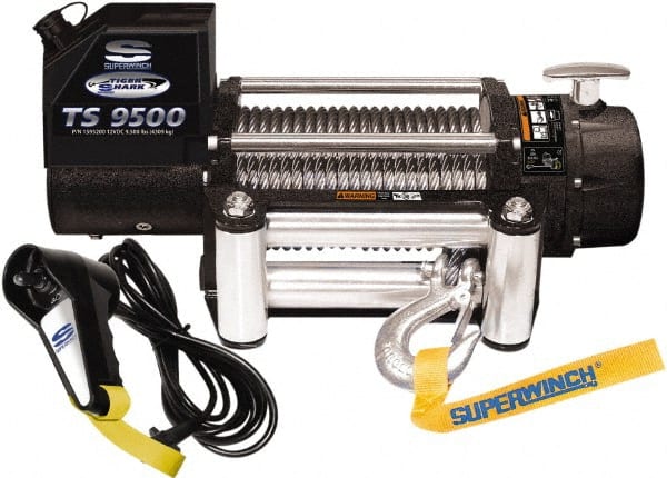 Superwinch - 9,500 Lb Capacity, 95' Cable Length, Automotive Heavy-Duty Recovery Winch - Americas Industrial Supply