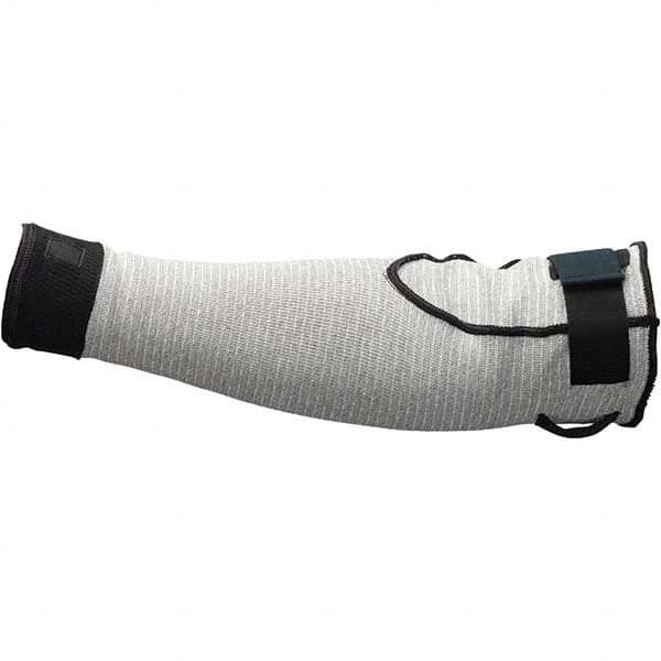 KleenGuard - Size Universal, White/Black Dyneema Cut Resistant Sleeve - 18" Long Sleeve, Cut Resistance Level 3, Elastic Opening at Both Ends - Americas Industrial Supply