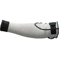 KleenGuard - Size Universal, White/Black Dyneema Cut Resistant Sleeve - 18" Long Sleeve, Cut Resistance Level 3, Elastic Opening at Both Ends - Americas Industrial Supply