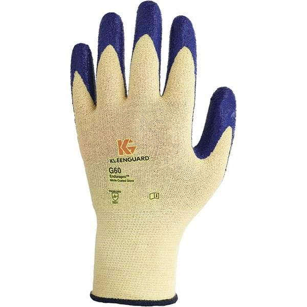 KleenGuard - Size S (7), ANSI Cut Lvl 2, Abrasion Lvl 3, Nitrile Coated Kevlar Cut Resistant Gloves - 8.3" Long, Palm Coated, Kevlar Lining, Yellow, Paired - Americas Industrial Supply