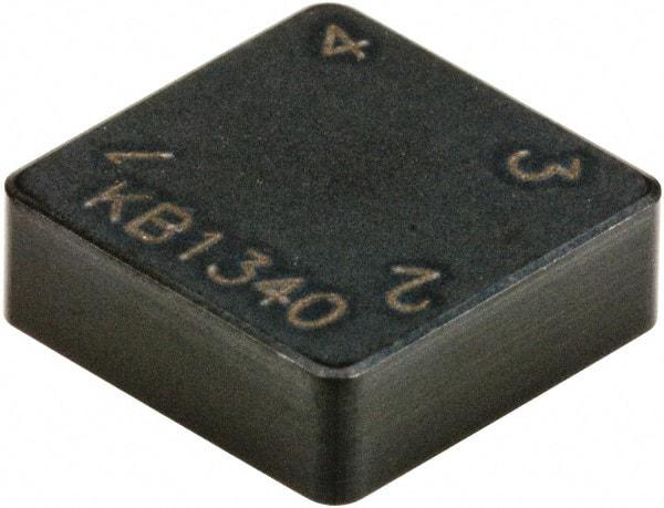 Kennametal - SNM322 S0820 Grade KB1340 PCBN Turning Insert - Uncoated, 90° Square, 3/8" Inscr Circle, 1/8" Thick, 1/32" Corner Radius - Americas Industrial Supply