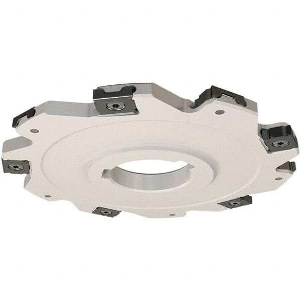Iscar - Arbor Hole Connection, 0.118" Cutting Width, 36.5mm Depth of Cut, 125mm Cutter Diam, 32mm Hole Diam, 16 Tooth Indexable Slotting Cutter - SDN Toolholder, LNET Insert, Right Hand Cutting Direction - Americas Industrial Supply