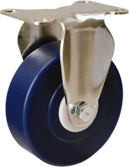 Hamilton - 4" Diam x 1-1/4" Wide x 5-1/8" OAH Top Plate Mount Rigid Caster - Polyurethane, 325 Lb Capacity, Delrin Bearing, 2-3/8 x 3-5/8" Plate - Americas Industrial Supply