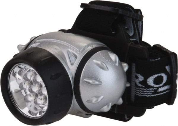 PRO-SAFE - White LED Bulb, 38 Lumens, Hands-free Flashlight - Gray Plastic Body, 3 AAA Alkaline Batteries Not Included - Americas Industrial Supply