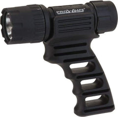 PRO-SAFE - White LED Bulb, 120 Lumens, Industrial/Tactical Flashlight - Black Plastic Body, 3 AAA Alkaline Batteries Not Included - Americas Industrial Supply