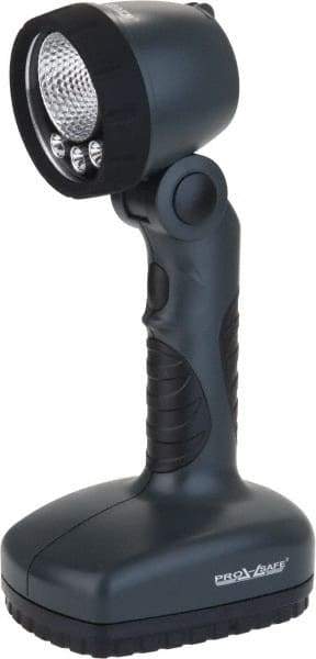 PRO-SAFE - 3 White, 1 Red LED Bulb, 130 Lumens, Hands-free Flashlight - Black Plastic Body, 3 D Alkaline Batteries Not Included - Americas Industrial Supply