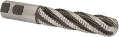 Hertel - 1" Diam, Coarse Pitch, 4" LOC, 5 Flute Cobalt Roughing Ball End Mill - Uncoated, 6-1/2" OAL, 1" Shank Diam, Single End, Centercutting, 30° Helix - Americas Industrial Supply