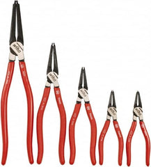 Wiha - 5 Piece Retaining Ring Plier Set - Comes in Box - Americas Industrial Supply