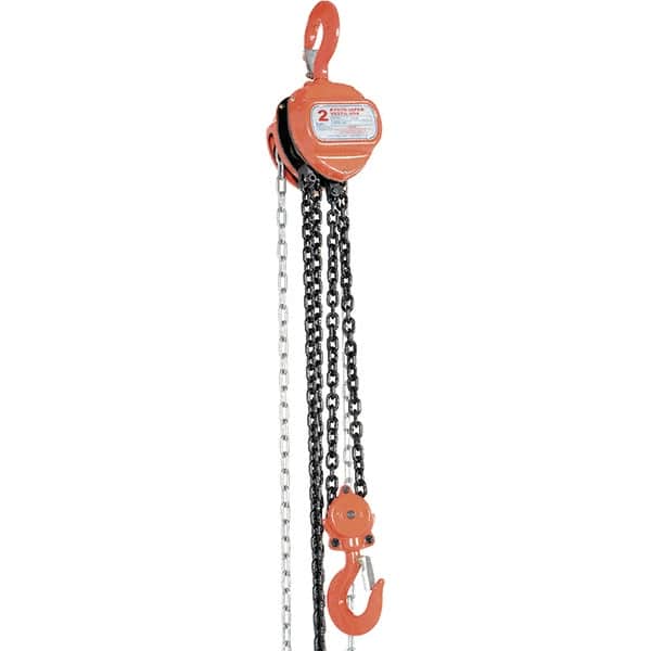 Vestil - 4,000 Lb Lifting Capacity, 15' Lift Height, Hand Hoist - Made from Chain - Americas Industrial Supply