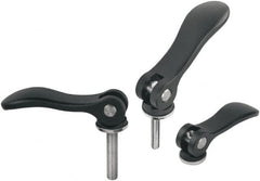 KIPP - 3/8-16, Aluminum Threaded Stud Adjustable Clamping Handle - 108mm OAL, 28.5mm High - Americas Industrial Supply