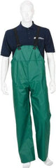MCR Safety - Size XL, Green, Rain, Limited Flammability Overall - Snap Ankle, Take Up Snaps Wrist - Americas Industrial Supply