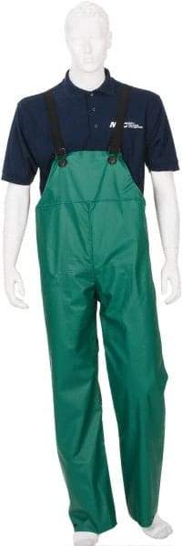 MCR Safety - Size L, Green, Rain, Limited Flammability Overall - Snap Ankle, Take Up Snaps Wrist - Americas Industrial Supply