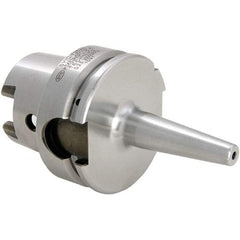 Techniks - 1/8" Hole Diam, HSK63A Taper Shank Shrink Fit Tool Holder & Adapter - 80mm Projection, 0.35" Nose Diam, Through Coolant - Exact Industrial Supply