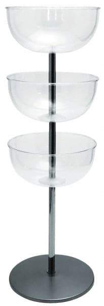 Tensator - 40" High Barrier Free-Standing Pole - Polycarbonate, Polished Chrome Finish, Gray - Americas Industrial Supply