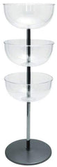 Tensator - 40" High Barrier Free-Standing Pole - Polycarbonate, Polished Chrome Finish, Gray - Americas Industrial Supply