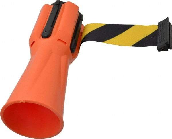 Tensator - 9" High Plastic Tensacone Topper - Orange - Americas Industrial Supply