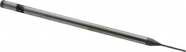 Niagara Cutter - 1/32" Diam, 3/32" LOC, 4 Flute Solid Carbide Ball End Mill - Diamond Finish, Single End, 3" OAL, 1/8" Shank Diam, Spiral Flute - Americas Industrial Supply