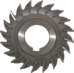 Made in USA - 3" Diam x 1/4" Width of Cut, 20 Teeth, Cobalt Side Milling Cutter - Straight Teeth, Uncoated - Americas Industrial Supply